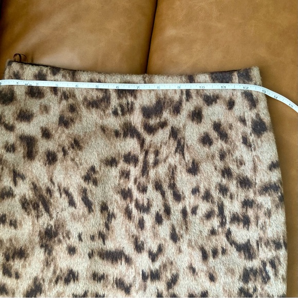 MOSCHINO AUTHENTIC Leopard Print Pencil Skirt Woman’s US4 Made in Italy Angora - Picture 4 of 9